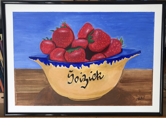 Fraises de bretagne - (c) Alexandre Brillant - peinture à l'huile - fraises de bretagne