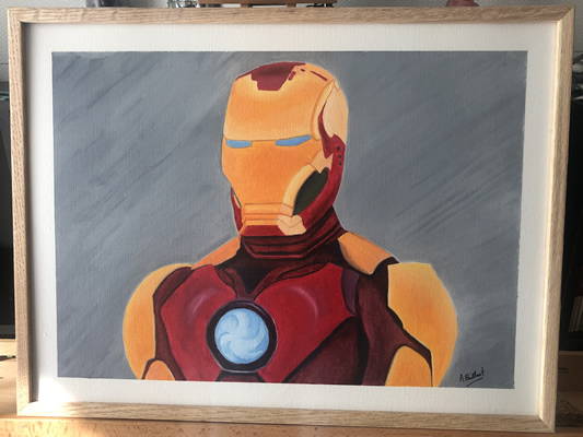 (c) Alexandre Brillant - peinture à l'huile - Tony Stark - Iron man